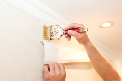 Pose de papier peint à Aussos — revêtements muraux et toiles de verre
